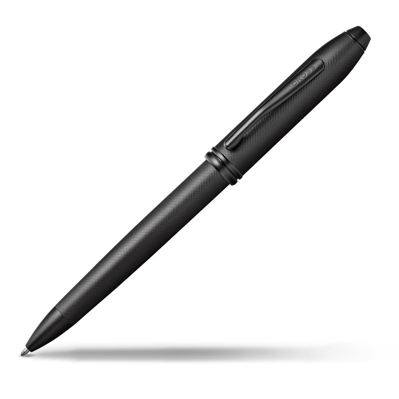 Cross Townsend Refillable Ballpoint Pen Presented in a Luxury Gift Box - Medium Point, Black Ink, Black Micro-knurl - Image 1